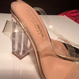 Classy glass High Heels in Rose Gold Colour